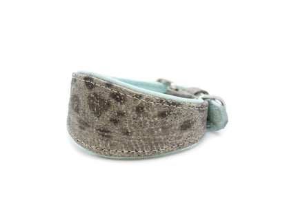 STEINBEIßER Halsband | Einzigartiges Fischleder-Halsband für Windhunde