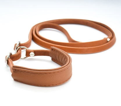 SHOW Ausstellungsleine mit Kehlkopfschutz | Showleine für Hunde